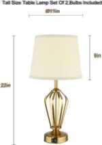 Touch Table Lamps Set of 2, nightstand lamp with USB Ports Bedside 3 Way Touch d... - Image 3