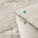 King Size Comforter Set - 7 Pieces Seersucker Bed in a Bag King, Luxury Boho Com... - Image 6
