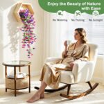 Lewondr Artificial Fake Hanging Flowers Plants for Outdoor Summer Decoration, 2 ... - Image 6