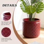 Ceramic Planters Set of 3, 15/12/9 in Indoor & Outdoor Large Plant Pots with Dra... - Image 4