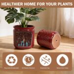 Ceramic Planters Set of 3, 15/12/9 in Indoor & Outdoor Large Plant Pots with Dra... - Image 5