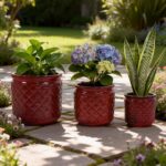 Ceramic Planters Set of 3, 15/12/9 in Indoor & Outdoor Large Plant Pots with Dra... - Image 8