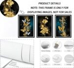 3Pcs Abstract Gold Butterfly Canvas Wall Art Gold Butterfly and Rose Posters Pri... - Image 7