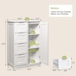 Gizoon Small Pantry with Door and Shelves, 33'' Kitchen Pantry Storage Cabinet F... - Image 4
