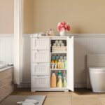 Gizoon Small Pantry with Door and Shelves, 33'' Kitchen Pantry Storage Cabinet F... - Image 8