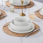 E-far 16 Piece Dinnerware Sets, Plates and Bowls with Pasta Bowls Service for 4,... - Image 6