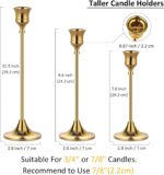 Metal Candle Holders for Candlesticks Taper Candlestick Holders Set Vintage Deco... - Image 3