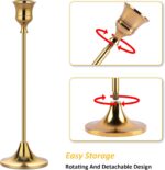 Metal Candle Holders for Candlesticks Taper Candlestick Holders Set Vintage Deco... - Image 4