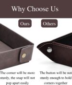 CASIRENA Faux Leather Valet Tray Organizer for Men - Catch-All Tray for Entryway... - Image 4