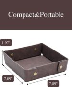 CASIRENA Faux Leather Valet Tray Organizer for Men - Catch-All Tray for Entryway... - Image 5