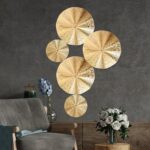 SEWACC 6pcs Sunburst Metal Home Wall Art Decor Gold Wall Art Metal Modern Accent... - Image 5