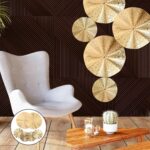 SEWACC 6pcs Sunburst Metal Home Wall Art Decor Gold Wall Art Metal Modern Accent... - Image 6