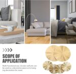 SEWACC 6pcs Sunburst Metal Home Wall Art Decor Gold Wall Art Metal Modern Accent... - Image 10