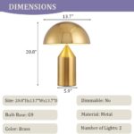 Meefad Mushroom Bedside Lamp, Modern Table Lamp with Heavy Base, Dome Shaped Nig... - Image 6