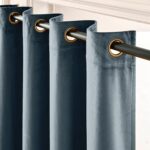 Lazzzy Blackout Velvet Curtains Blue Thermal Insulated Curtains 84 Inch Long for... - Image 4