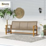 Outsunny Wicker Outdoor Couch, 3-Seat Rattan Outdoor Patio Sofa, 1000 lbs. Capac... - Image 3