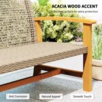 Outsunny Wicker Outdoor Couch, 3-Seat Rattan Outdoor Patio Sofa, 1000 lbs. Capac... - Image 7