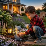 Qeeman Solar Cat Garden Statue: Weatherproof Resin Figurine with Warm Glow Lante... - Image 7