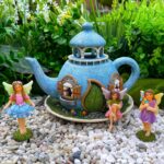 Mood Lab Fairy Garden Figurines - Teapot House Set (4 pcs) - 7.1" H Miniature De... - Image 3