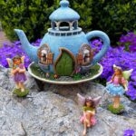 Mood Lab Fairy Garden Figurines - Teapot House Set (4 pcs) - 7.1" H Miniature De... - Image 5