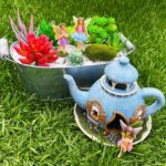 Mood Lab Fairy Garden Figurines - Teapot House Set (4 pcs) - 7.1" H Miniature De... - Image 6