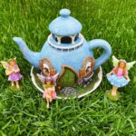 Mood Lab Fairy Garden Figurines - Teapot House Set (4 pcs) - 7.1" H Miniature De... - Image 7