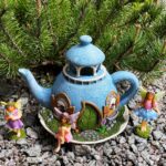 Mood Lab Fairy Garden Figurines - Teapot House Set (4 pcs) - 7.1" H Miniature De... - Image 8
