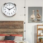 HITO 14" Silent Wall Clock Battery Operated Non Ticking Sweep Movement Glass Cov... - Image 6