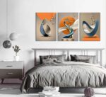 3 Pcs Bright Style Canvas Wall Art Modern Abstract Golden Deer Luxury Foil Lines... - Image 4