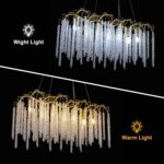 TOCHIC Modern Crystal Chandelier for Dining Room, Luxury Gold Chandeliers Lighti... - Image 7