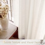 Cream Natural Linen Curtains 84 inch Length 2 Panels Set Neutral Rustic Farmhous... - Image 5