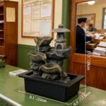 Indoor Tabletop Waterfall Fountain with Rock Pagoda & Lotus Leaf, Design for Hom... - Image 3