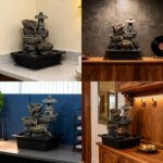 Indoor Tabletop Waterfall Fountain with Rock Pagoda & Lotus Leaf, Design for Hom... - Image 9