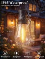 S14 Patio String Lights, 30FT Outdoor Patio String Light with 11 Clear LED Bulbs... - Image 4