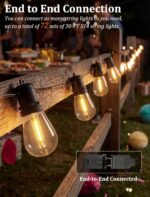 S14 Patio String Lights, 30FT Outdoor Patio String Light with 11 Clear LED Bulbs... - Image 5