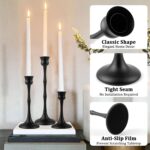 Vintage Metal Candlestick Holders, Set of 3 Black Candle Holders for Candlestick... - Image 6