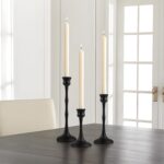 Vintage Metal Candlestick Holders, Set of 3 Black Candle Holders for Candlestick... - Image 7