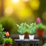 2Pcs Green Miniature Plants Dollhouse Decoration Accessories, Mini Potted Plant ... - Image 3