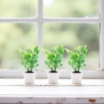 2Pcs Green Miniature Plants Dollhouse Decoration Accessories, Mini Potted Plant ... - Image 8