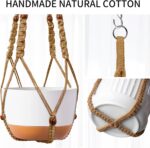 Macrame Plant Hanger - Fits 6 to 15 inches Pots for Indoor Outdoor, 43 Inch, Set... - Image 3