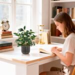 florisso Artificial Succulents with Fig Leaf Greenery in Black & Gold Planter, F... - Image 6