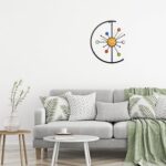 Unique Metal Wall Clock 14 Inch Mid-Century Modern Clock with Silent Mechanism D... - Image 7