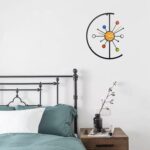 Unique Metal Wall Clock 14 Inch Mid-Century Modern Clock with Silent Mechanism D... - Image 8