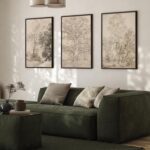 ARPEOTCY 3 Pcs Oversized Framed Canvas Wall Art, Large Vintage Wall Art for Livi... - Image 3
