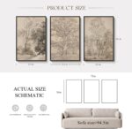ARPEOTCY 3 Pcs Oversized Framed Canvas Wall Art, Large Vintage Wall Art for Livi... - Image 4