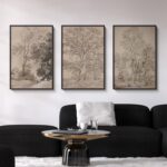 ARPEOTCY 3 Pcs Oversized Framed Canvas Wall Art, Large Vintage Wall Art for Livi... - Image 6
