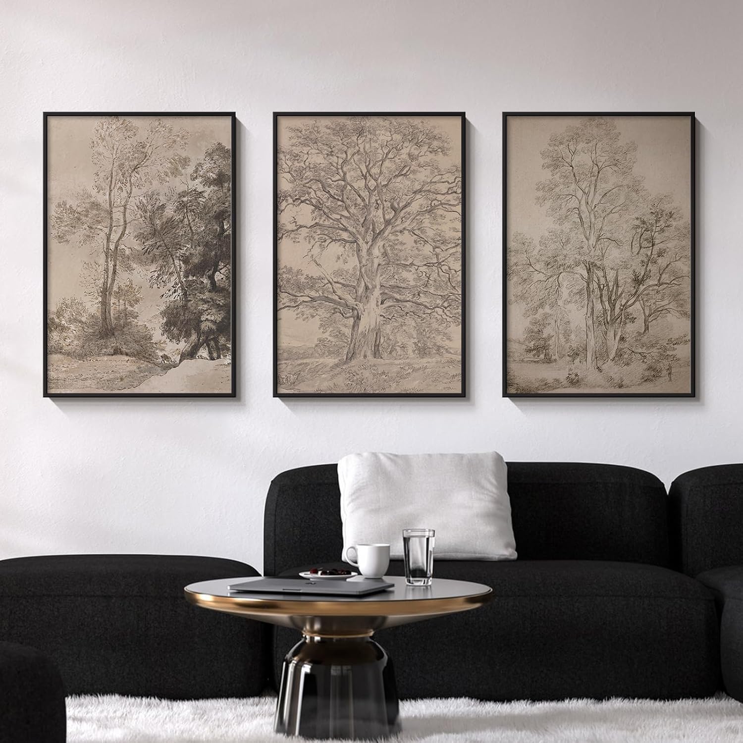 ARPEOTCY 3 Pcs Oversized Framed Canvas Wall Art, Large Vintage Wall Art for Livi... - Image 7