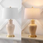 JONATHAN Y 29" Almond Traditional Ceramic Urn LED Table Lamp for Bedroom Decor, ... - Image 7