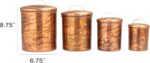 Creative Co-Op 4-Piece Oxidized Stainless Steel Canister Set, Copper-Finished - Image 3