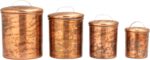 Creative Co-Op 4-Piece Oxidized Stainless Steel Canister Set, Copper-Finished - Image 8